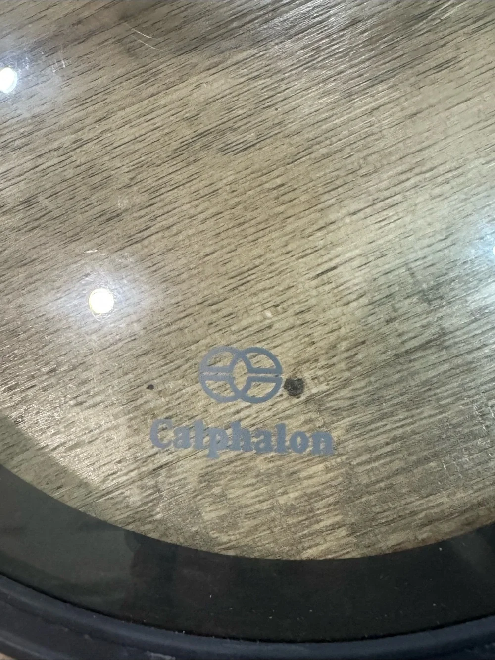 Calphalon logo on a glass lid
